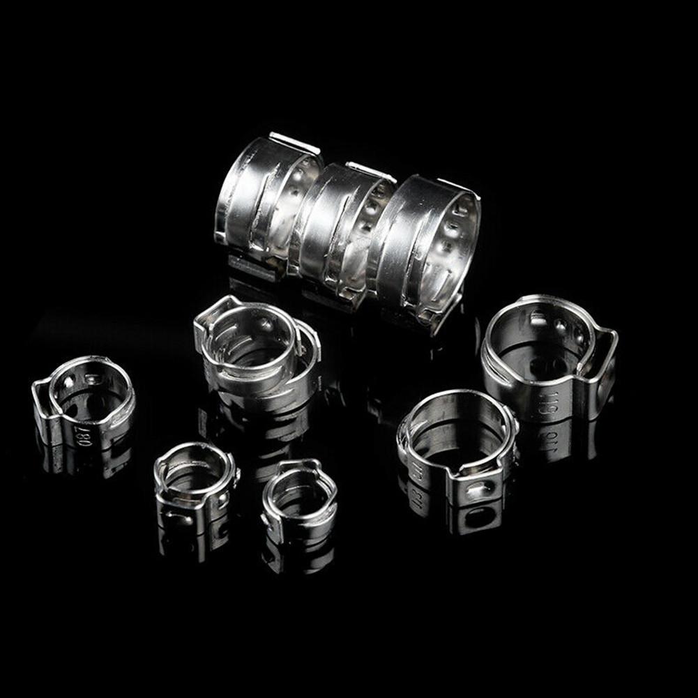 

“High Quality 100PCS Stainless Steel Ear Pinch Rings Hose Clamp Set Smooth Inner Band for Uniform Compression” China Mainland