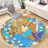 1PC The Legend of Office Round Rug, Non-slip, Soft and Durable Office Rug for Interior Decoration, Perfect for Office Yy250915041