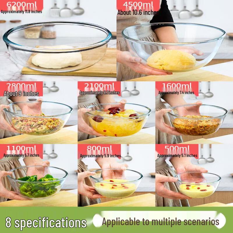 Multifunctional High-Temperature Glass Mixing Bowl
