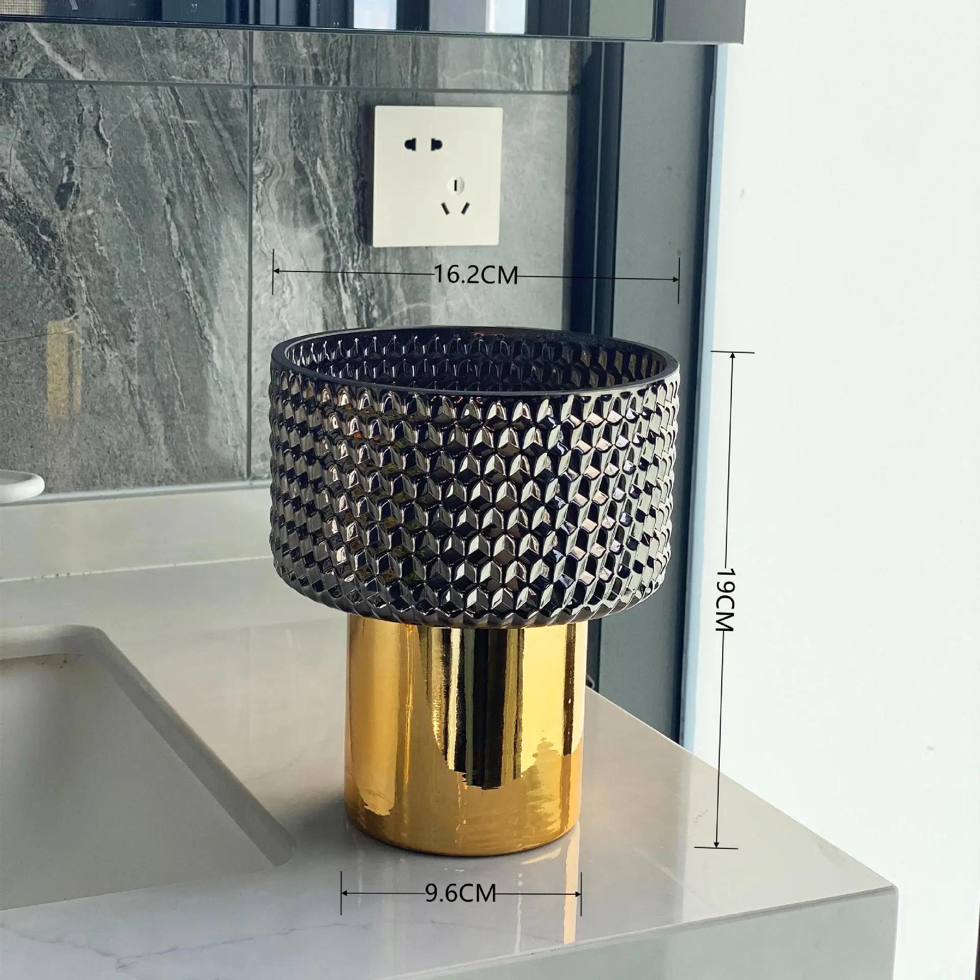 

Легкая роскошная стеклянная ваза для цветочной композиции ваза для дома, гостиной, гидропонного растения, украшения стола, поделки