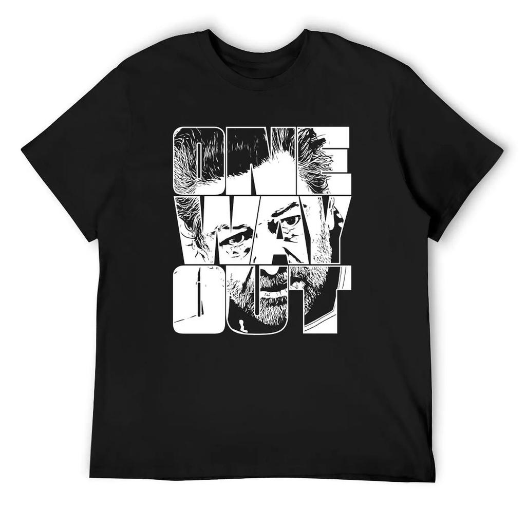 One Way Out - Kino Loy Andy Serkis Tv Show Quote - White Outline Version T-Shirt Plus Size Clothes Oversized T Shirts For Men