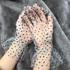 1/2Pair Sexy Transparentes Dot Print Black White Mesh Tulle GloveSpring Summer Thin Short Glove Club Prom Party  Dress Glove