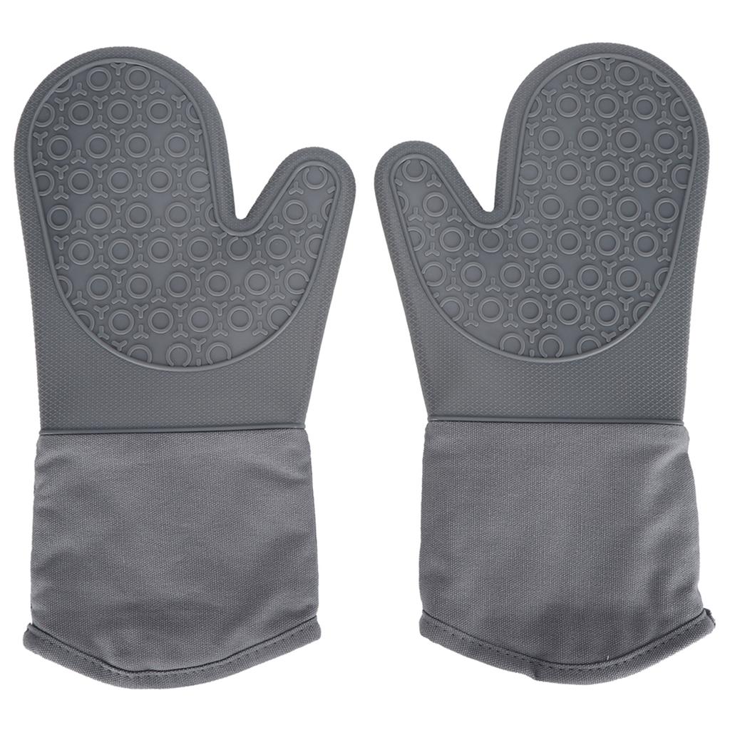 7-teiliges Set Ofen-Hitzeschutzhandschuhe Kochen Fingergriff Isolationsmatte für Küche Outdoor