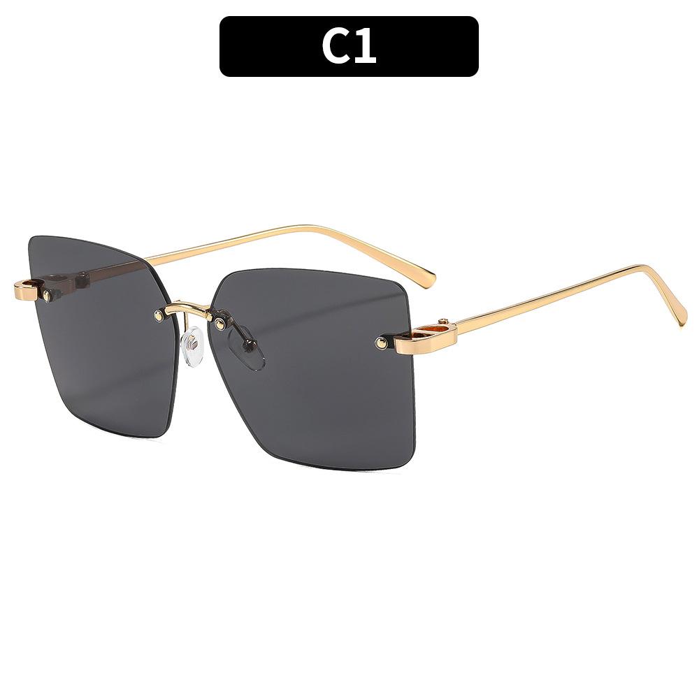 Women s sunglasses - unisex fashion square rimless metal sunglasses