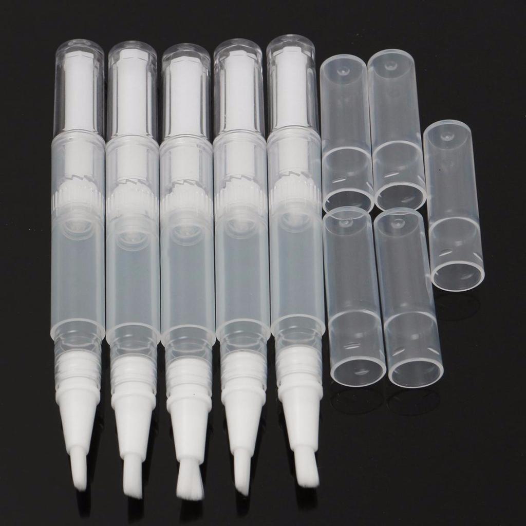 YH 5 Pcs Cuticle Oil Container with Brush Lip Balm Nail Polish Tube Empty Twist Cosmetic Container