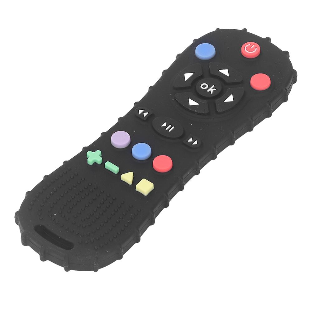 Baby Control Kousátko Měkký Silikon Tvar Ovladače TV Kousátko pro Miminka Batolata Černé