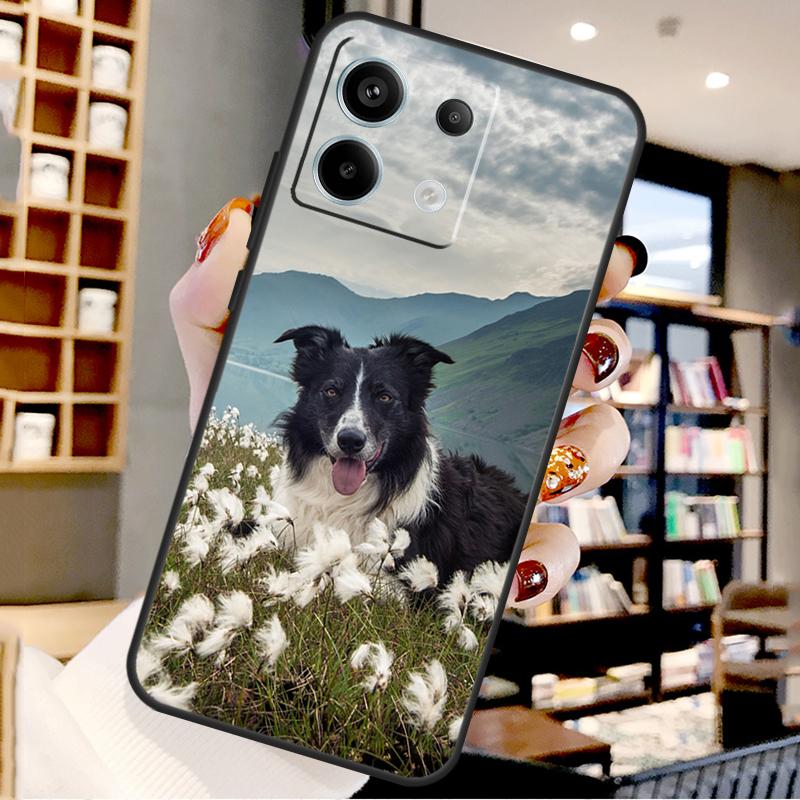 Border Collie Dog For Xiaomi Redmi Note 14 Pro 12 11 9 10 13 15 Pro Plus Case For Redmi 15 10C 12C 13C 14C 15C