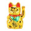 10 cm Solar Glückskatze mit winkender Pfote Solarbetrieben Feng Shui Glückskatzen Glücksbringende Winkekatze