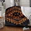 1Pc Geometric Wooden Blanket Soft And Comfortable Casual Warm Camping Travel Christmas Halloween Xmas Gift M928263