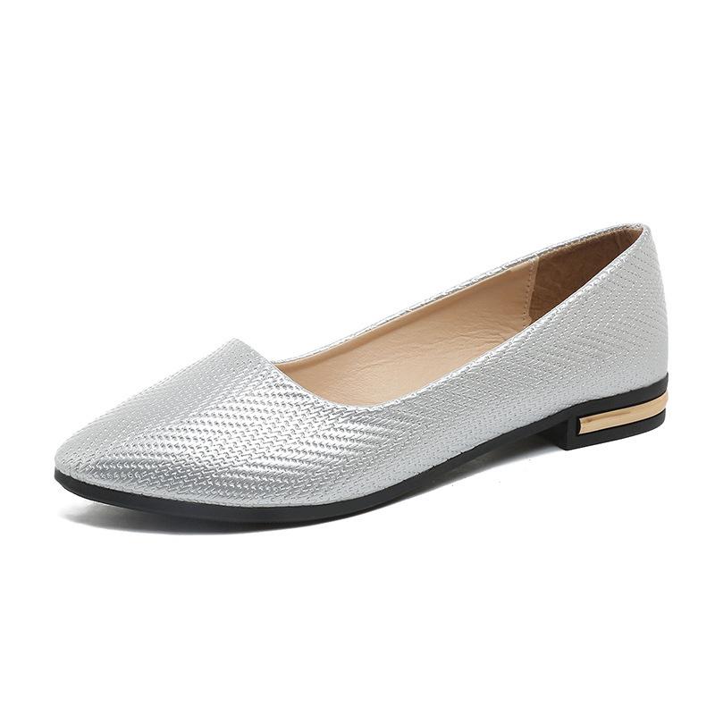 Gentle evening wind pointed head shallow mouth single shoes women's flat bottom 2025 spring and summer new soft sole versatile simple women's shoes