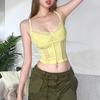 European and American style summer new women's clothing sexy Spice Girls suspender V-neck halter lace small vest
