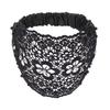 Kvinner hult pannebånd Blomstermønster skinnende rhinestones Faux Pearls Hårbånd Høy elastisk bred hårholder