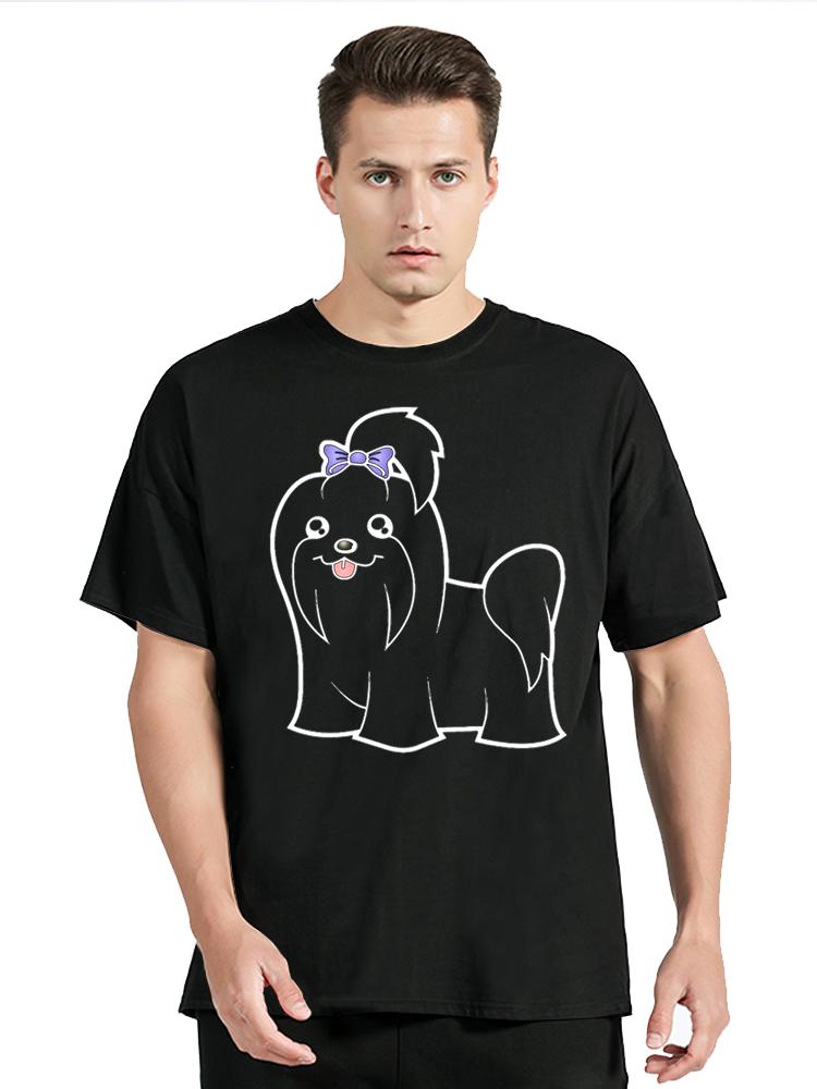 

Maltese Print Graphic T Shirt Men Summer Cotton T-Shirt Femme Casual Short Sleeve Summer Top Dog Lover Birthday Gift Clothes 3XL