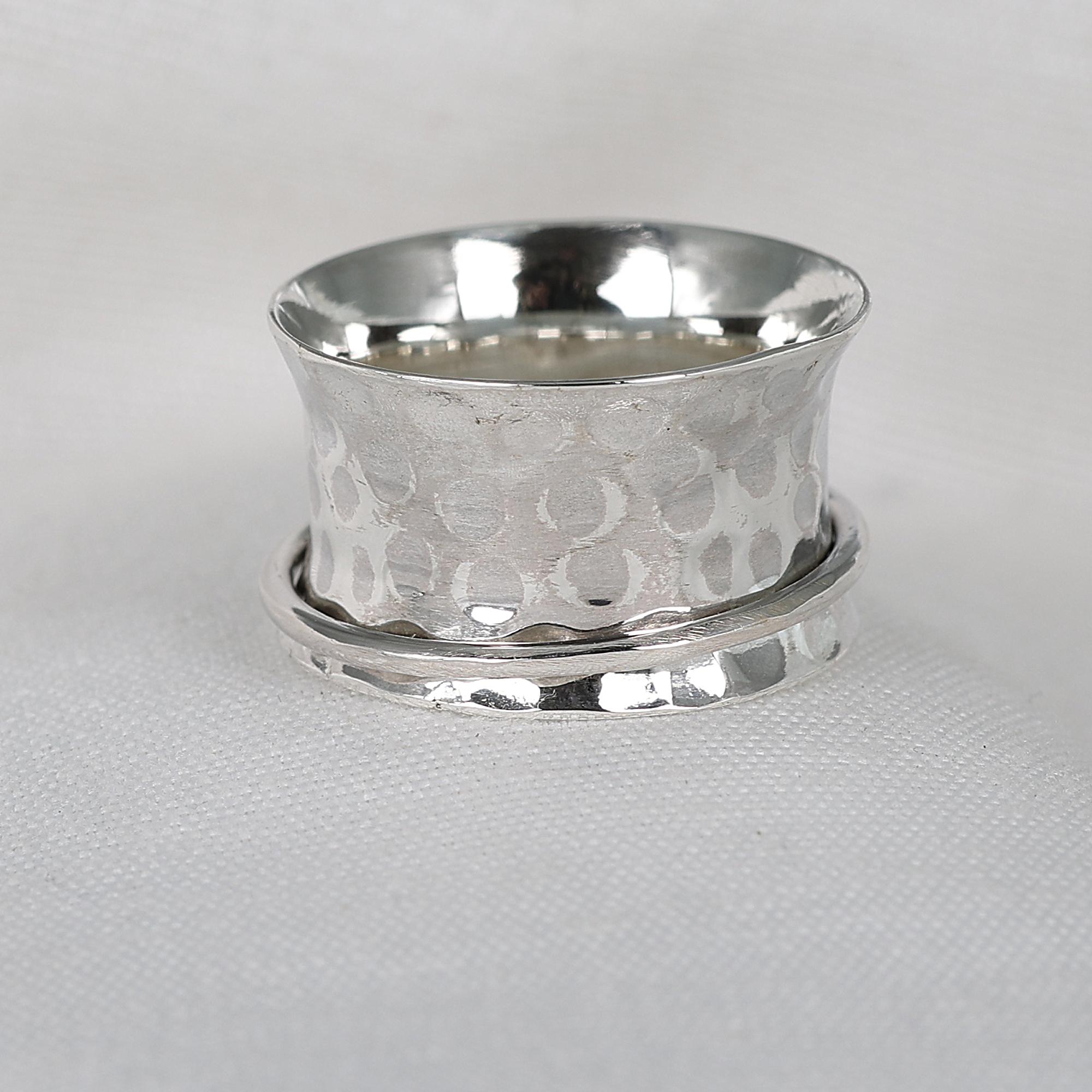 

Meditation Spinner Ring, Silver Jewelry, Anxiety Ring, Fidget Ring, Jewelry Gift 12 срібний