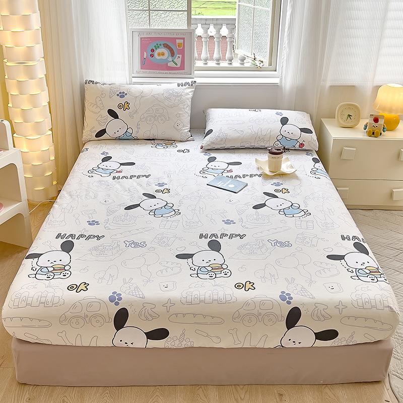 Reine Baumwolle Einzel- und Doppelbett Tasche Matratzenschoner Reine Baumwolle Spannbettlaken Staubdichter Bettschutz