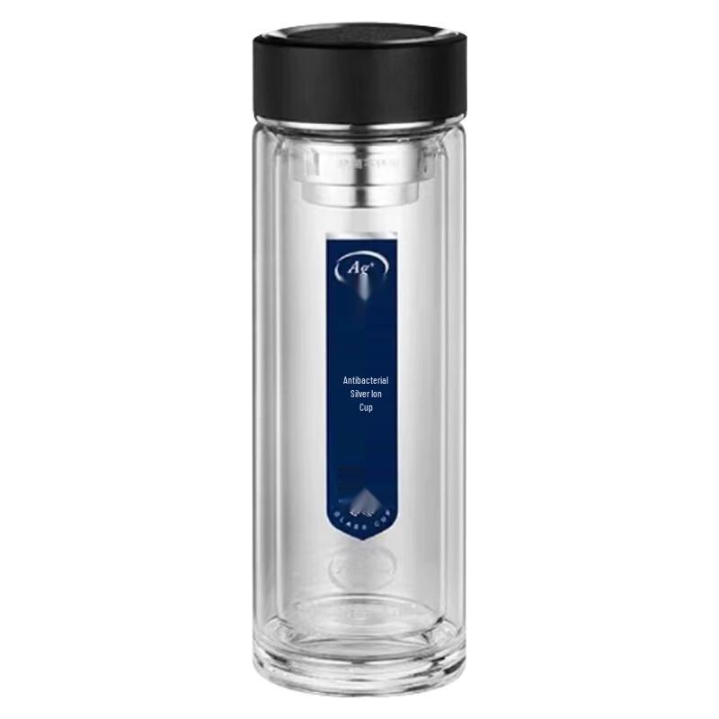 Fuguang Zhengtai Silver Ion Antibacterial Double-Wall Glass Tea Infuser Mug