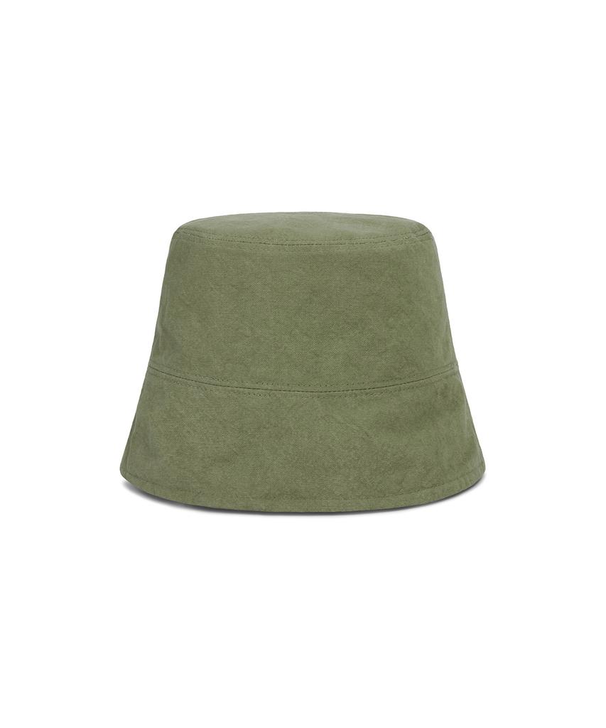 Bajal Va Curved 3D Logo Drop Bucket Hat Khaki