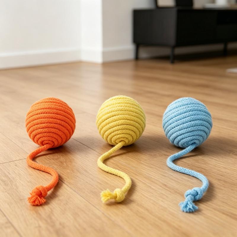 2pcs Colorful Sisal Rope Ball Cat Toys Interactive Teething Chew Toys for Kitten Cats Teeth Cleaning Play Exercise Pet Supplies