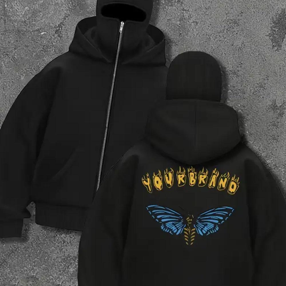 

Мужская толстовка на Хэллоуин с фиолетовым улыбающимся лицом и персонализированным узором, уличная одежда, трендовая праздничная рубашка для активного отдыха, топ на молнии XXXL