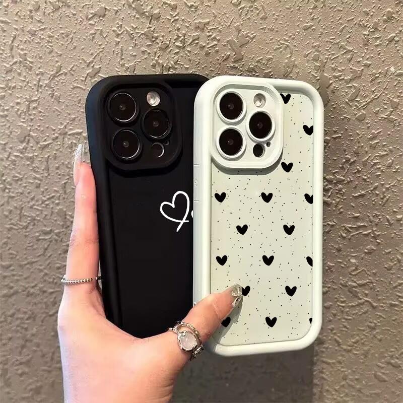 Phone Case For Motorola Moto Edge 70 60 50 Fusion E14 G56 G86 G75 G85 G54 G24 G34 G84 G14 G53 Little Heart Dot Silicone Cover