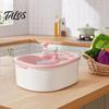 Fruit Vegetable Washer Cleaner Spinner, Manual Rotating Vortex Cleaning Tool, Large Produce Rinse Kitchen Gadget for Fruits Bowl with Scrubber,