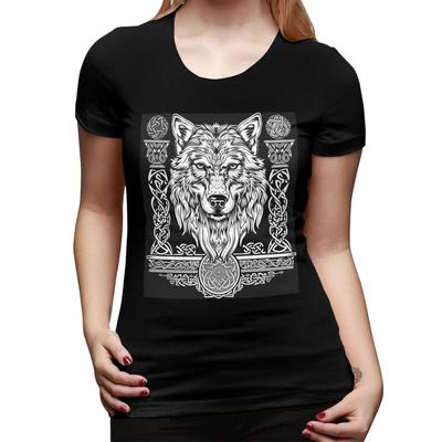 Norse Nordic Viking Celtic TShirt for Women Round Neck Streetwear T Shirts Womens Tees Short Summer Clothes Tops