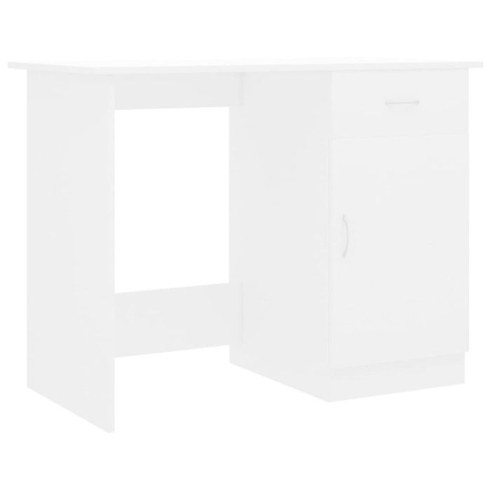 VidaXL Bureau Blanc 100 x 50 x 76 cm Aggloméré