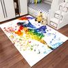 Colorful Woman with Umbrella suitable as a non-slip mat for the living room or bedroom sofa