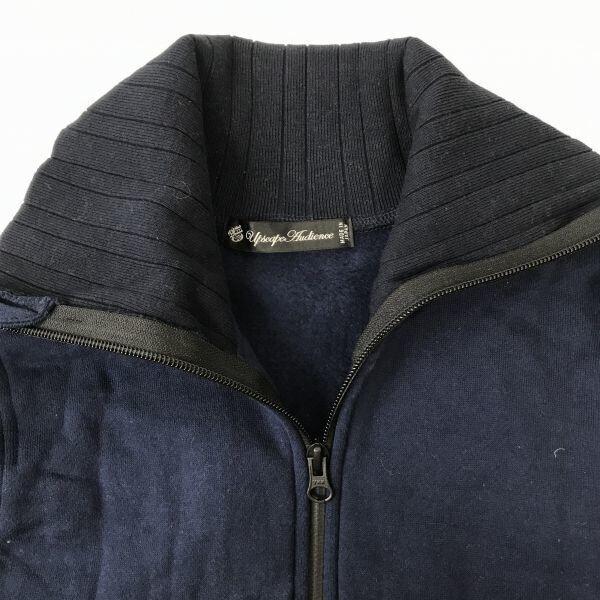 Made In Japan Upscape Audience Rib Knit High Neck Blouson 16 Men Navy(USED)