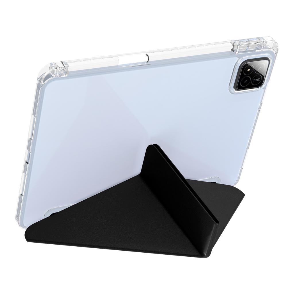 For Xiaomi Pad 7 Pro/Pad 7 Case PU Leather Origami Stand Clear Tablet Cover