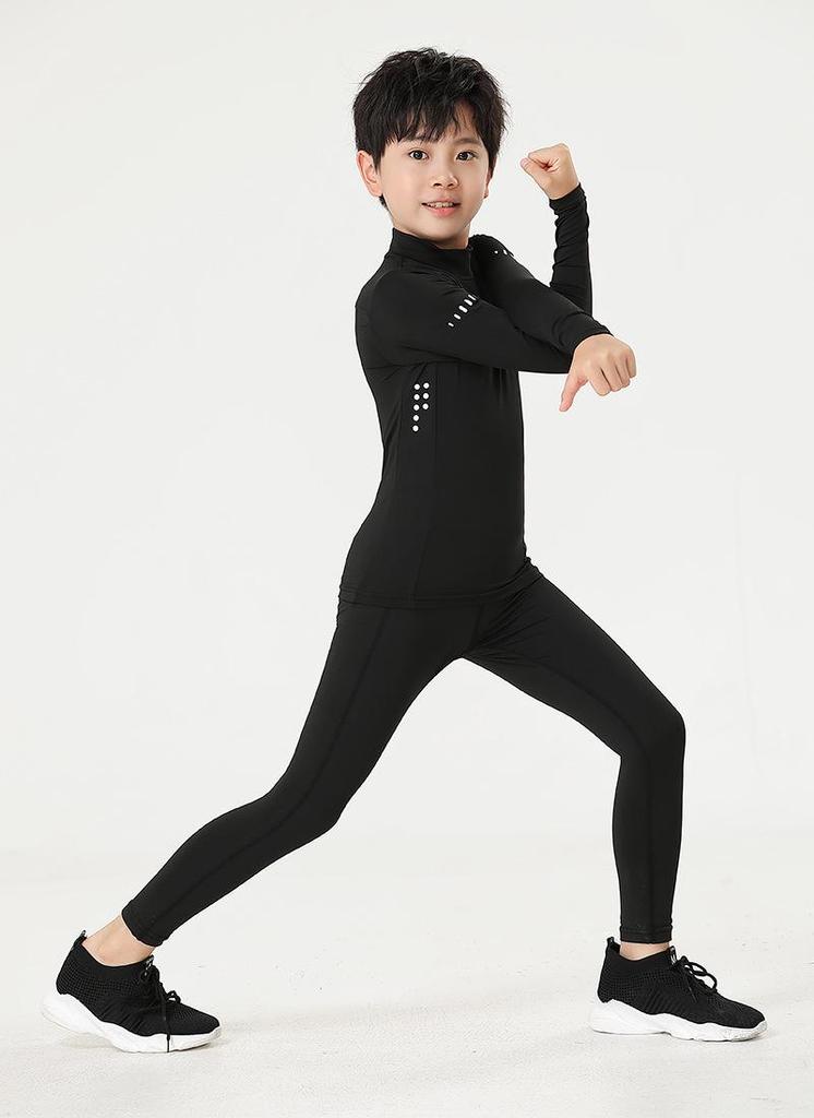 2024 Kids' Quick-Dry Sportswear Set: Elastic Fit Underwear for Boys & Girls, Perfect for Basketball, Football, and Athletics