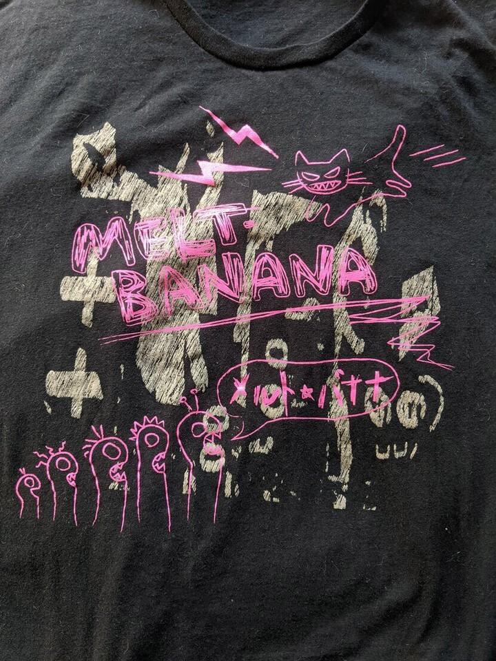 Vtg MELT BANANA Band For Fans Heavy Cotton Black All Size Unisex Shirt GB3P XL