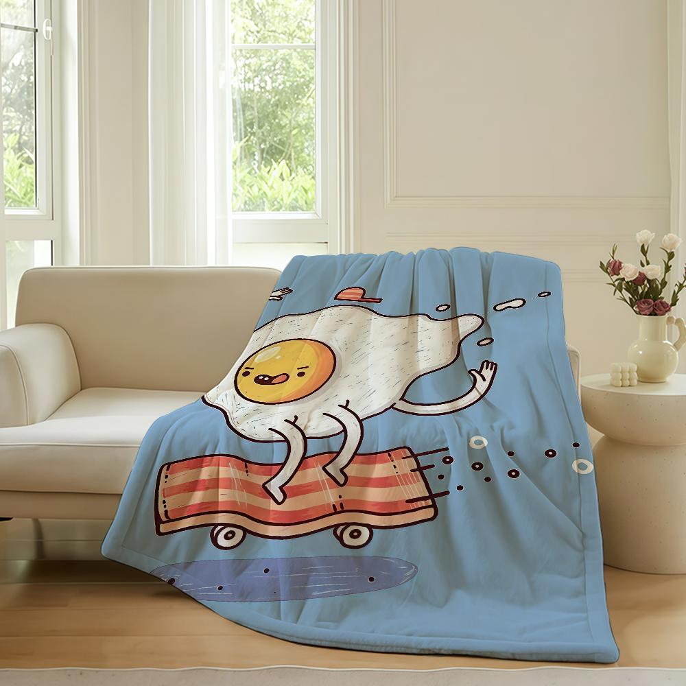 Funny print food Blanket For Sofa Office Bed Plane Travel Sleep Read Relax Camping Soft And Warm