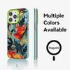 Luxury Fashion Leaves Phone Case For IPhone 17 16 15 14 13 12 11 Pro Max Air Magnetic Matte Laser Metallic Phone Funda