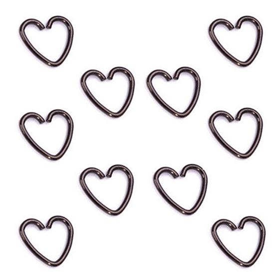 

10 шт. серьги-гвоздики для пирсинга носа в стиле панк-сердце, звезда, спираль, хрящ, козелок Daith 2 серебряный