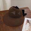 Fashionable Straw Sun Hat With Large Brim And Breathable Material For Casual Summer Wear