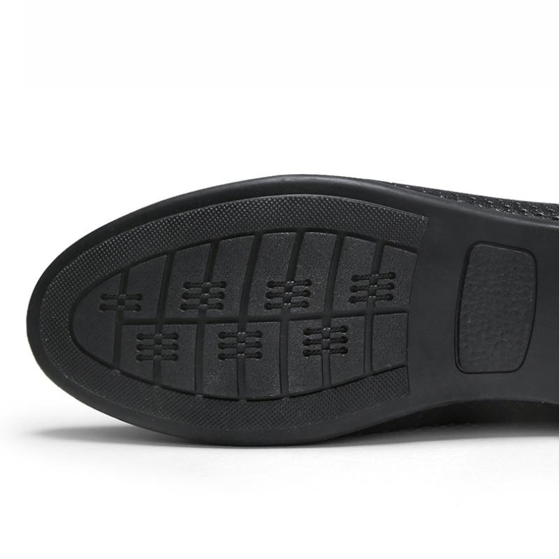 Men's Leather Slippers Hollow Sandals Casual Shoes