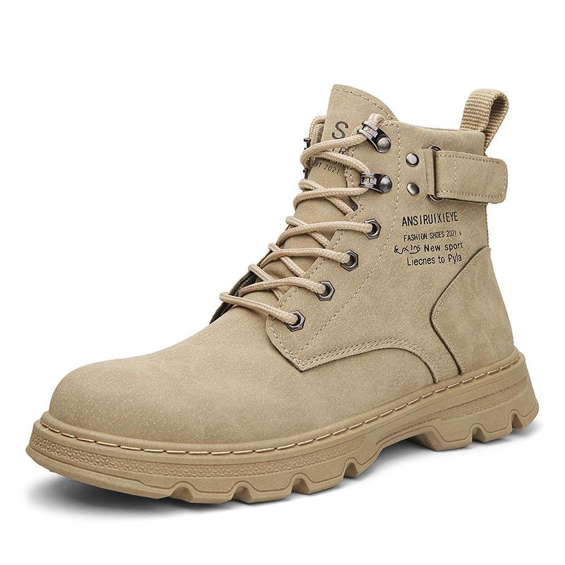 

Snow Martin boots men s winter velvet thickened cotton boots men s British style retro tooling boots outdoor cotton shoes 44