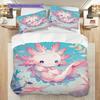 Salamander Pattern Bedding Quilt Set Quilt Cover Pillowcase Home Decoration Birthday Gift (1 * duvet cover + 2 * pillowcase, without core)