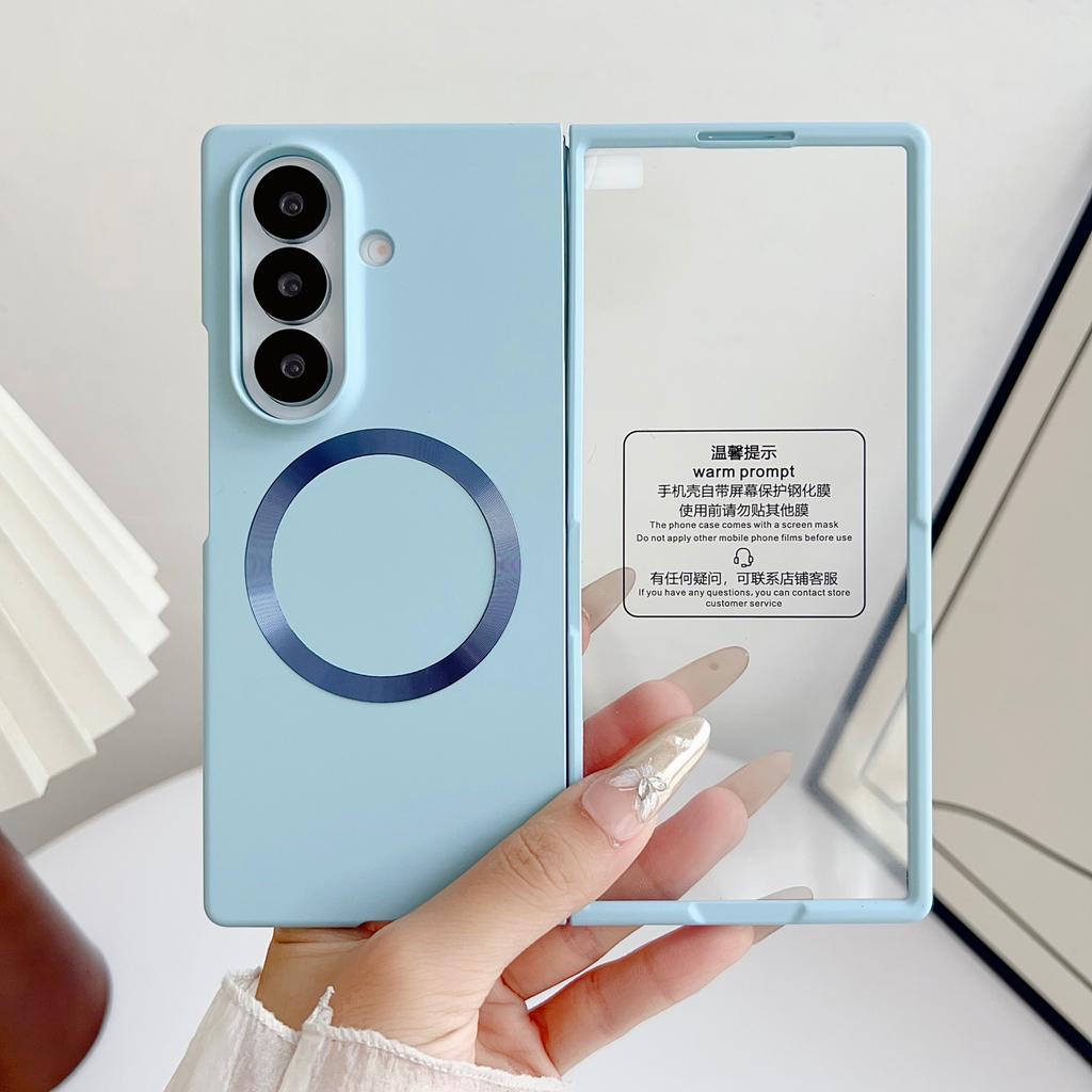 Magnetic Color Skin Feel PC Case for Samsung Galaxy Z Fold 8 Ultra 7 6 5 for Magsafe Wireless Charging Screen Film Protect Cover