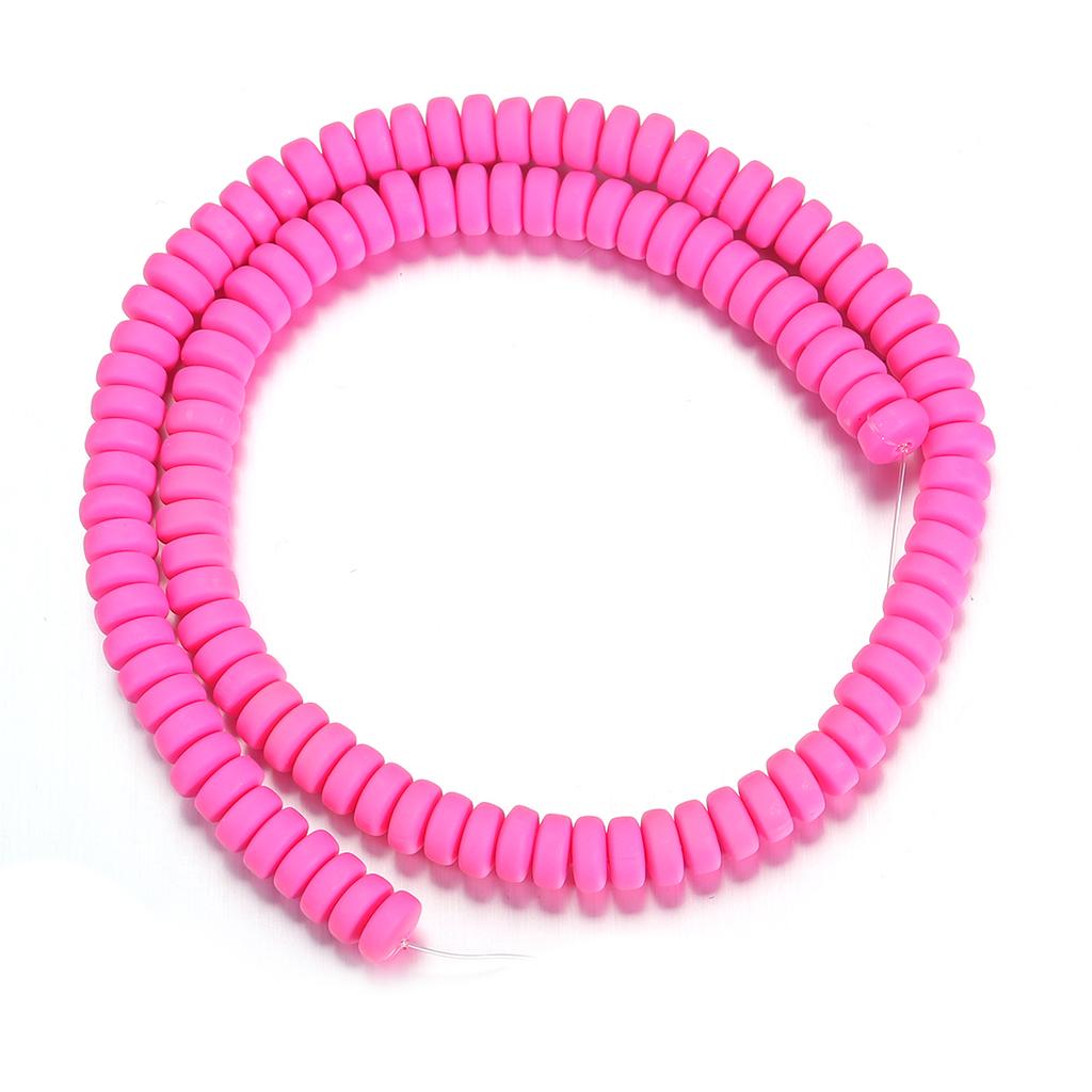 1String Polymer Clay Beads Colorful Loose Spacer Flat Round Beads For DIY Bracelet Necklace Charm Jewelry Accessories Wholesale