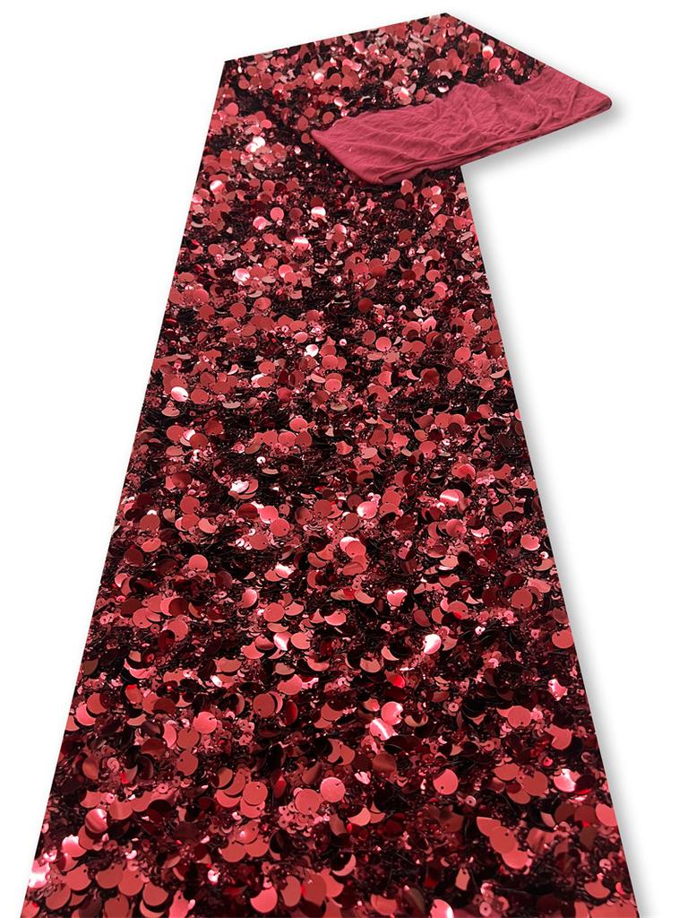 1 Yard 5+9mm Sequin Embroidery Lace Fabric for DiY Sewing Woman Wedding Dresses Clothes Fabrics Party Special Events Fabric