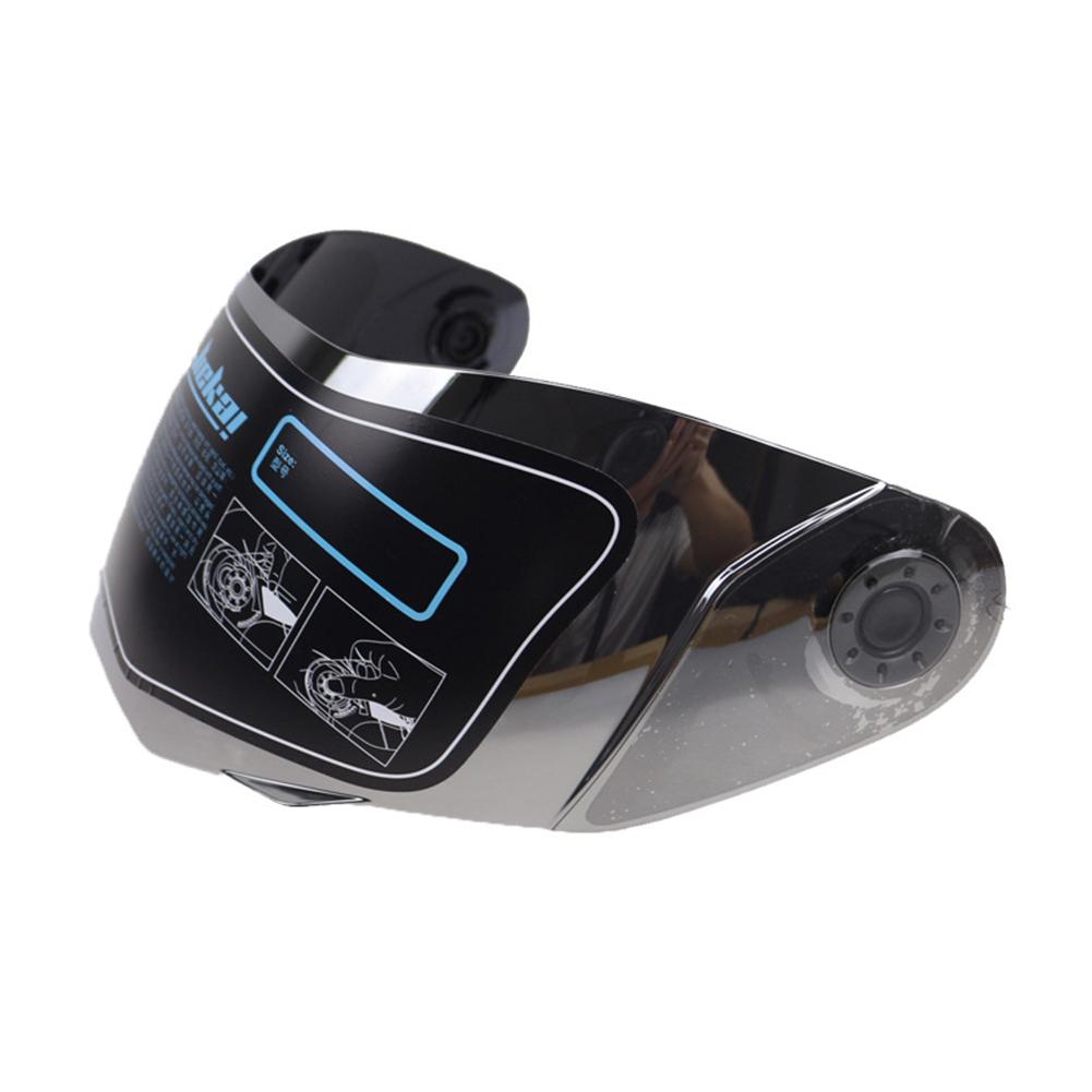 Jiekai 105 Motorradhelm Visier Sonnenschutz Anti-UV Wasserdicht High-Definition Helmvisier silver lens#0 black