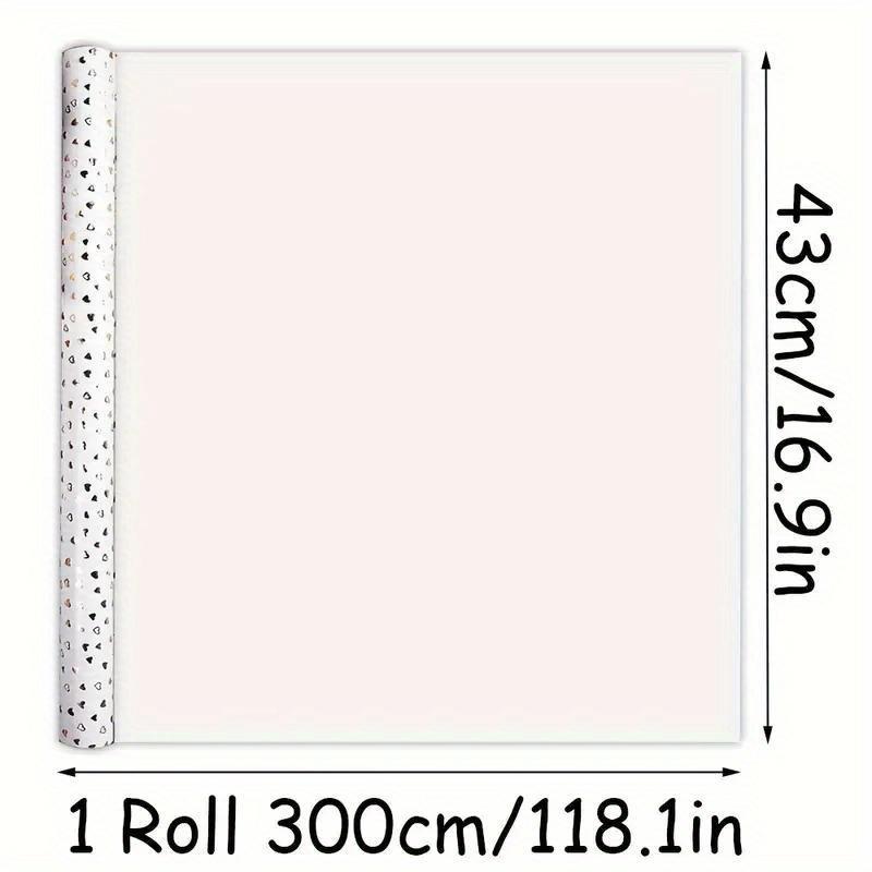 1 Roll Colored Heart Gift Wrapping Roll (300cm/118.1 Inch) | Ideal Decorative Paper for Parties