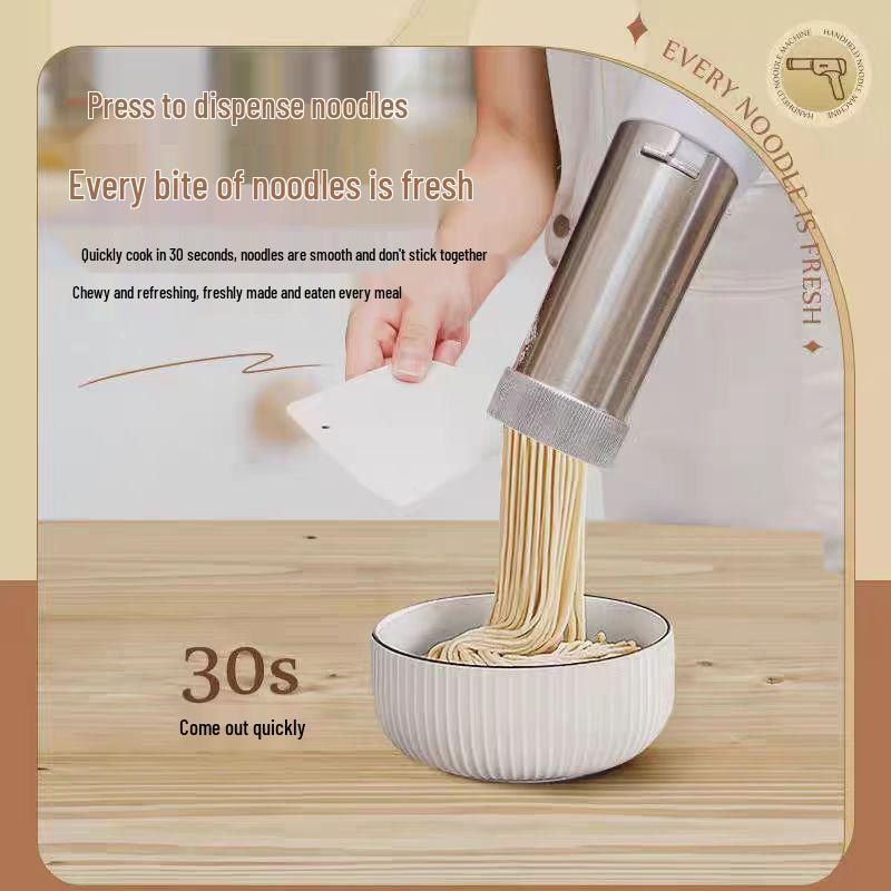 Rechargeable Stainless Steel Wireless 5-Head Handheld Pasta Maker for Home Use