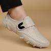 Fashion Genuine Leather Men Casual Shoes Formal Anti Slip Sole white Loafers Handmade Male Footwear Leisure Walk Driving Shoes Moccasins