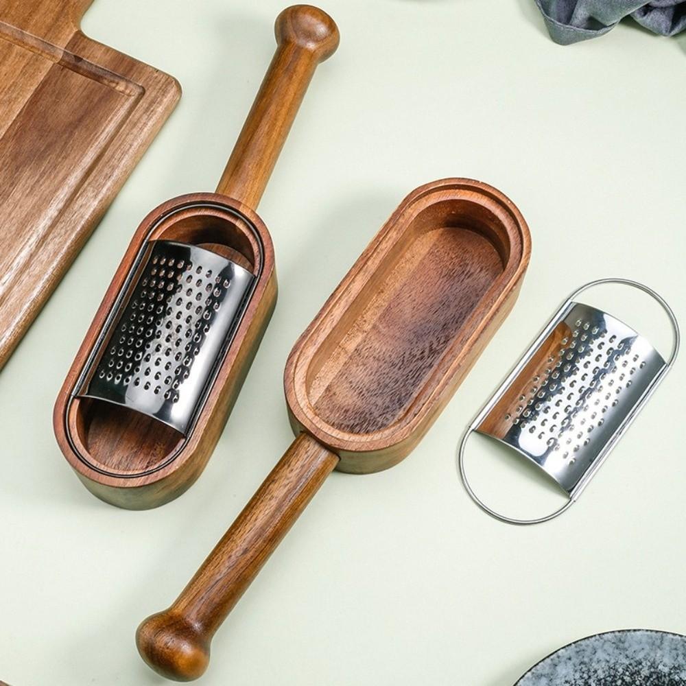 Solid Wood Cheese Grater Detachable Vegetable Slicer Multi-functional Food Shredder  for Parmesan
