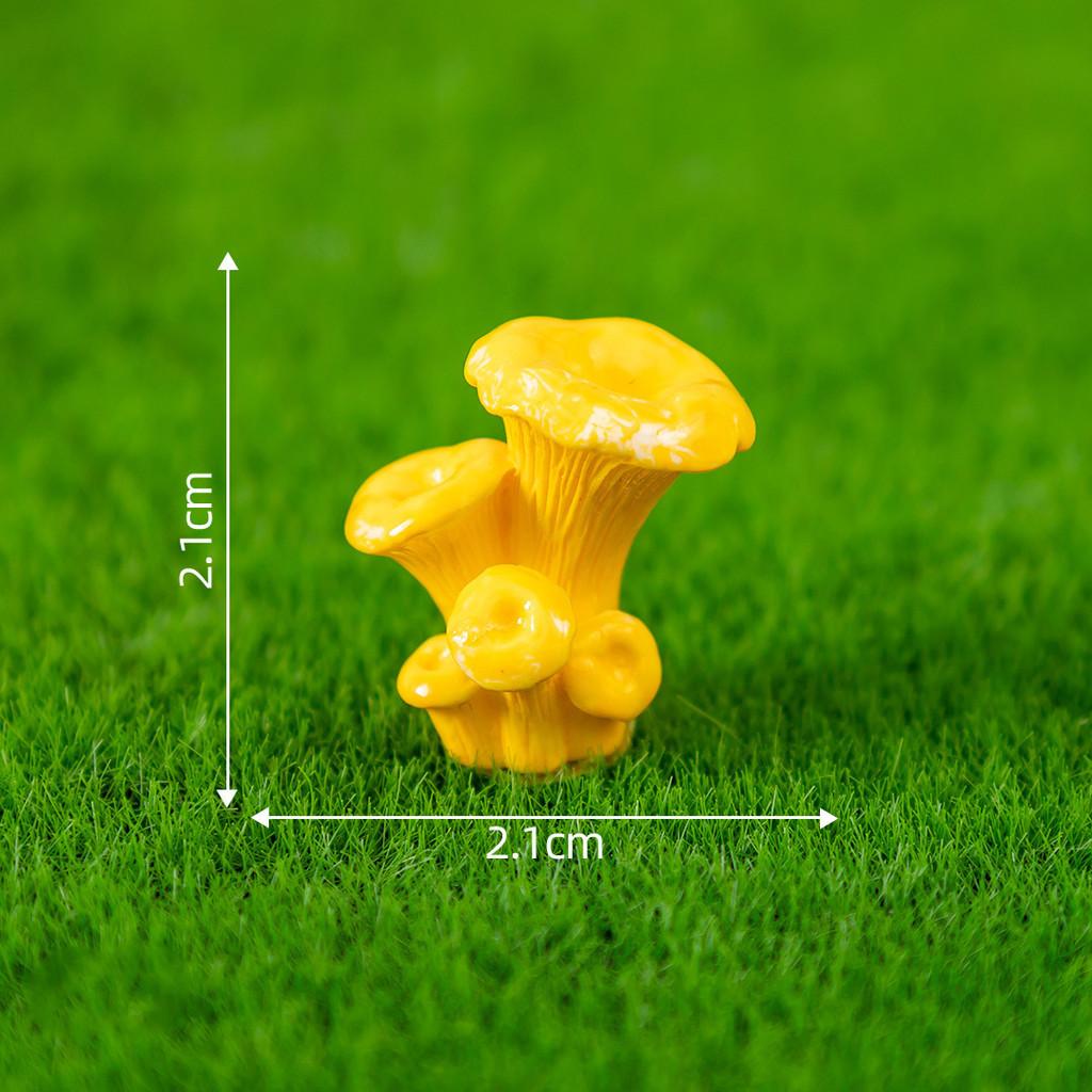 Cute Cartoon Style Resin Mushrooms For Diy Succulent Garden Miniature Decoration