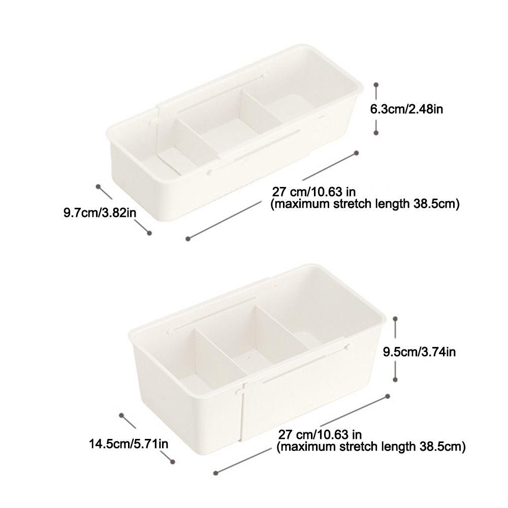 Large Capacity Retractable Storage Box Cosmetics Box  for Stationery Medicine Sundries Separation