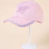 Latest twill diamond butterfly hat sun visor cap cap